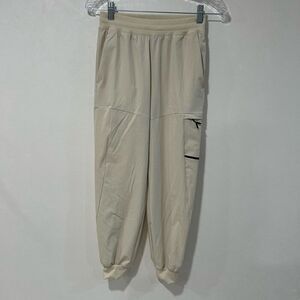 Apana Beige Jogger Pants Size M | Lightweight Stretchy Activewear